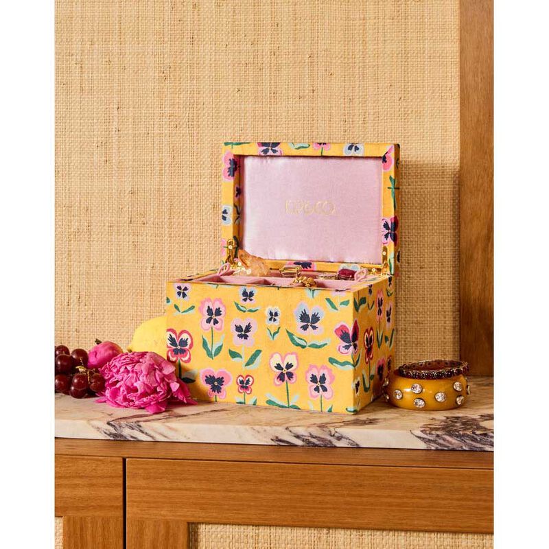 Kip&Co Pretty Pansy Velvet Jewellery Box Large Large image number 1